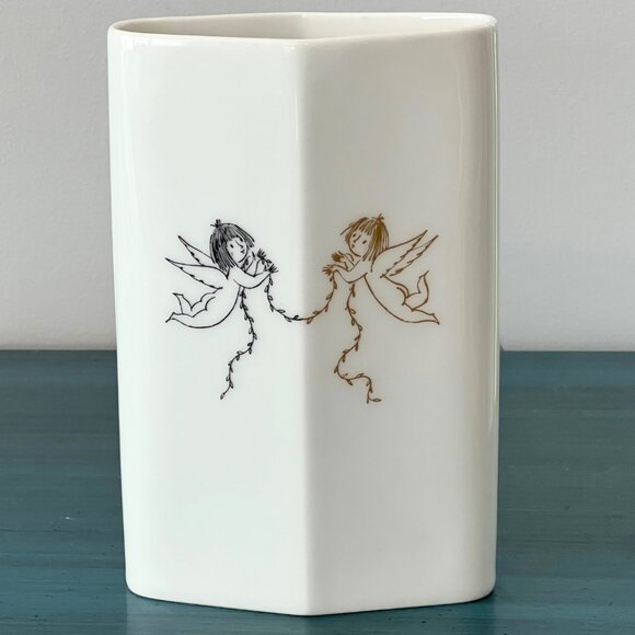 Vtg. 1960s Rosenthal Studio Line The Lovers Wedding Vase Raymond Peynet Germany - Picture 2 of 13